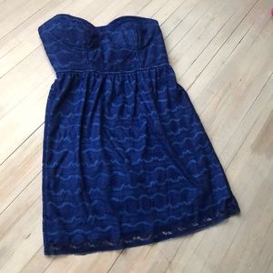 Sapphire blue mini dress